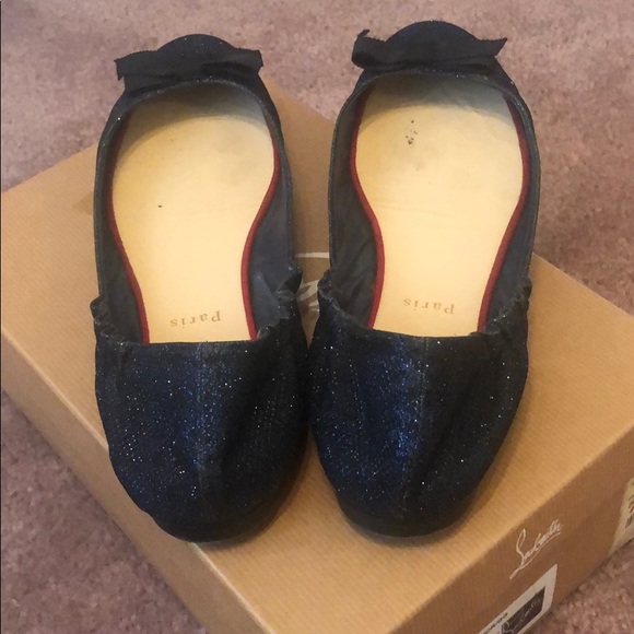 Christian louboutian flat glitter lumminor - Picture 4 of 8